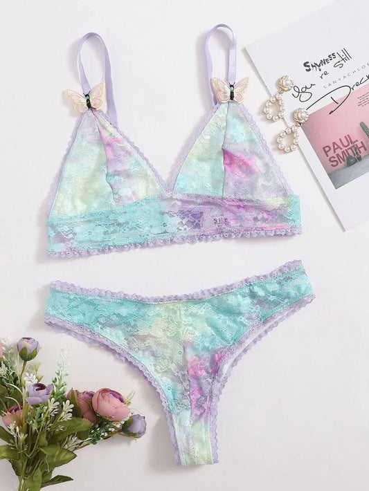 AVIATOR DYE LACE LINGERIE SET